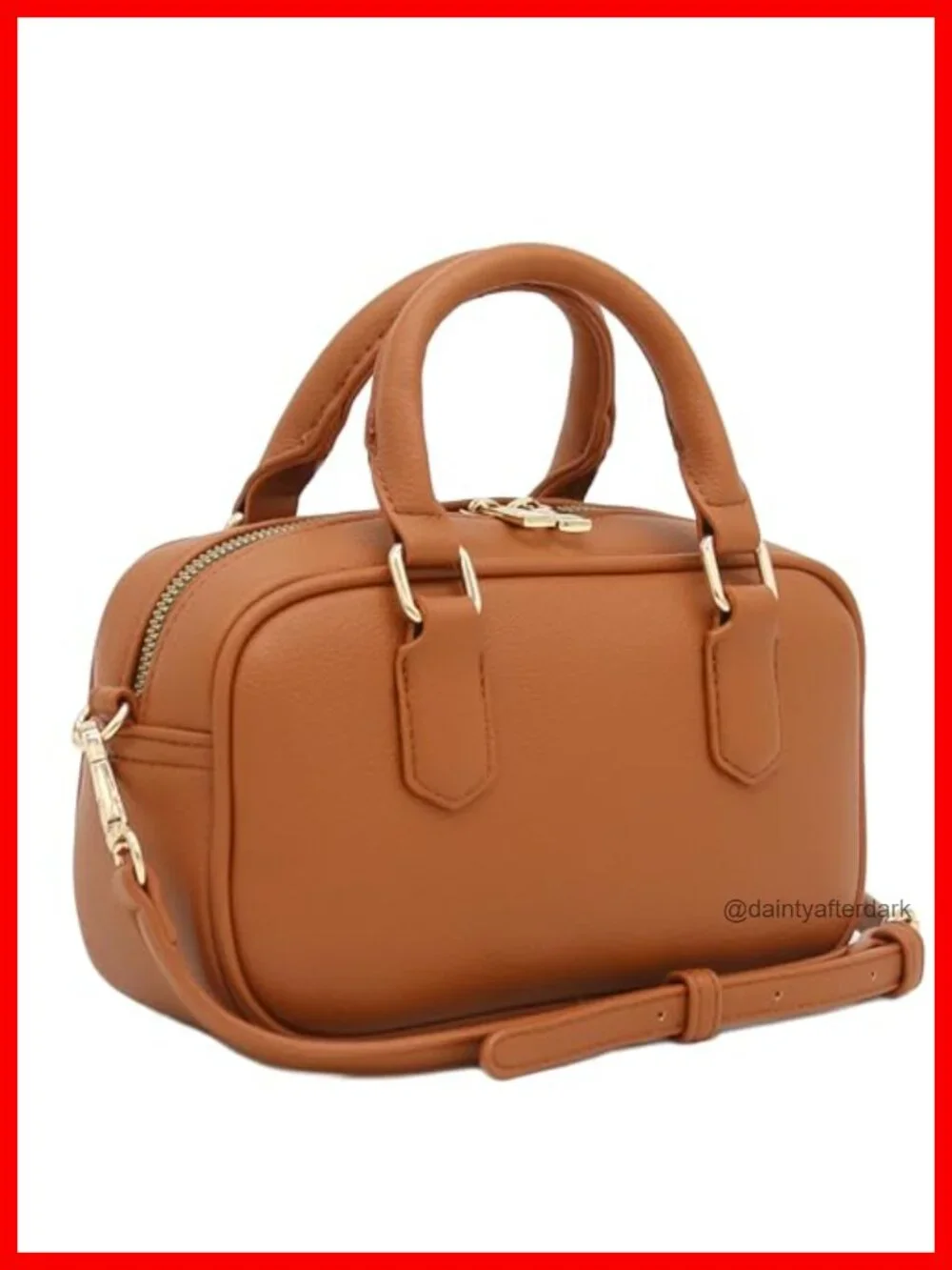 Mini PU Leather Satchel Purse Top Handle Crossbody Bag